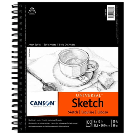 Canson Universal Spiral Sketch Book, 100 Sheets