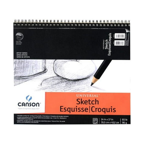 Canson Universal Sketch Pad - 14" x 17", Portrait, 100 Sheets