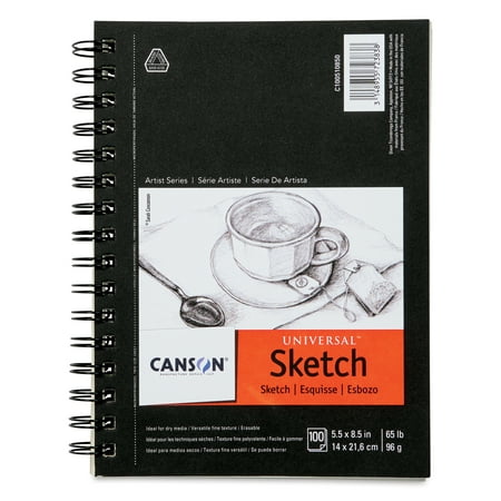 Canson Universal Spiral Sketch Book 5.5"X8.5"-100 Sheets