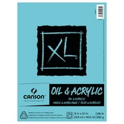 Canson XL Acrylic Paint Pad, 9 x 12 Painting Paper Fold Over Sketchbook, 24 Sheets