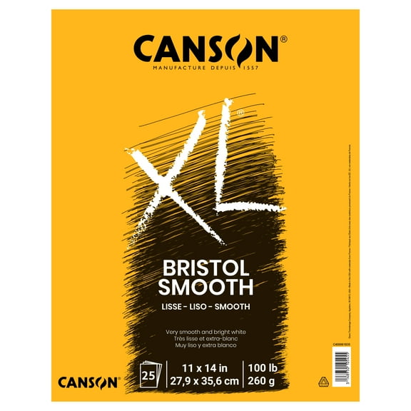 Canson XL Bristol Pad, Smooth, 11in x 14in