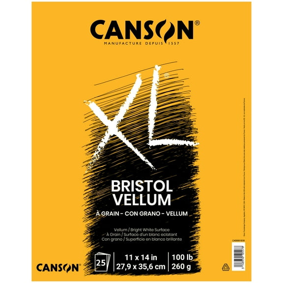 Canson XL Bristol Pad, Vellum, 11in x 14in