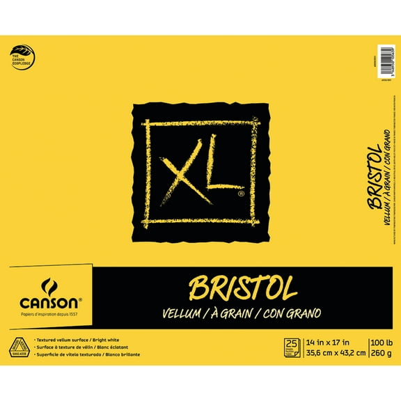 Canson XL Bristol Pad, Vellum, 14in x 17in