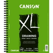 Canson XL Drawing Pad, 60 Sheets, 9" x 12", Side Wire Bound