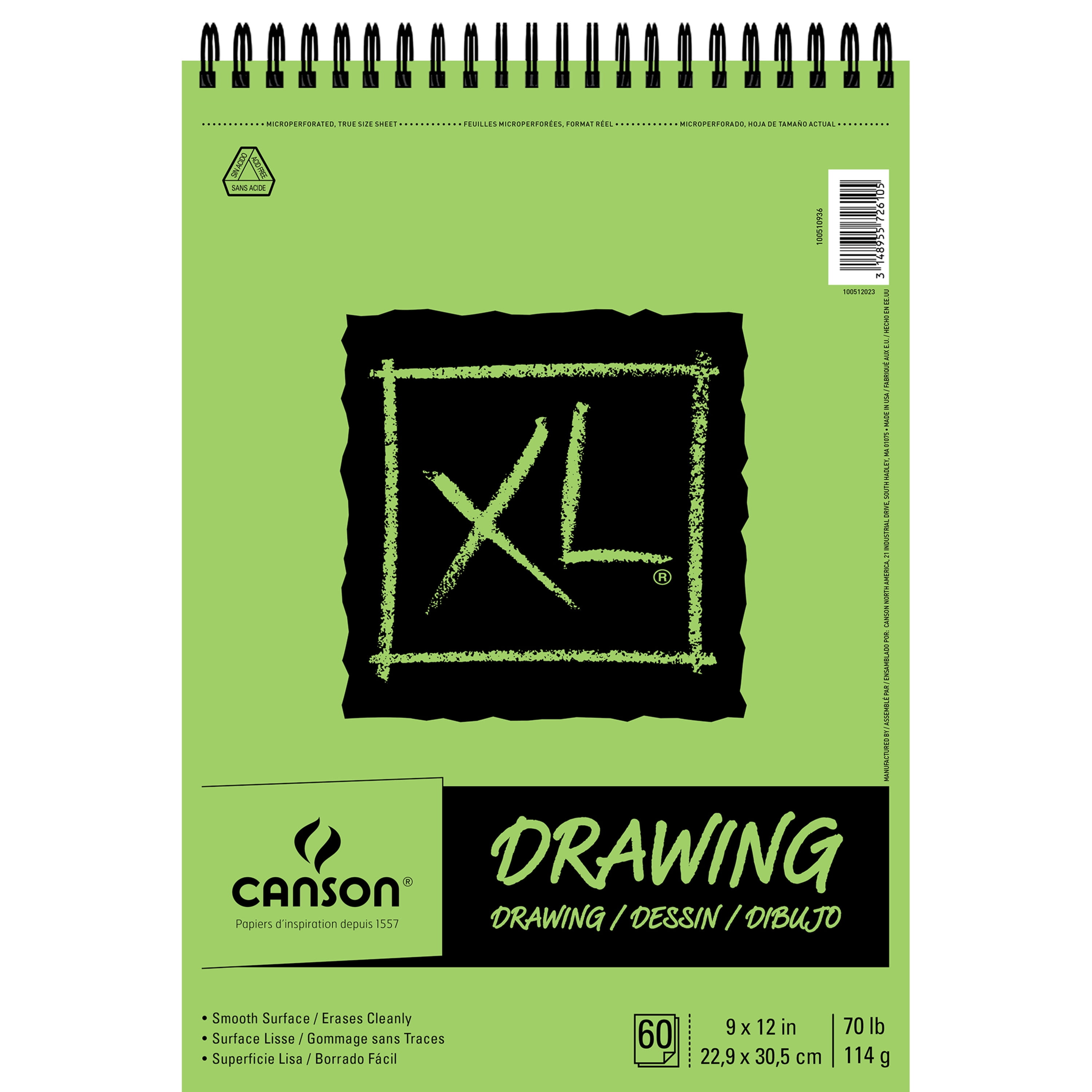 Canson XL Mix Media Sketch Pad 9 X 12 Drawing Paper Spiral Sketchbook 60  Sheet - Helia Beer Co