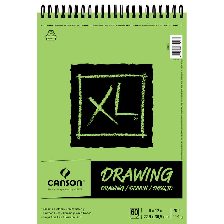 Canson XL Mix Media Sketch Pad 9 X 12 Drawing Paper Spiral Sketchbook 60  Sheet