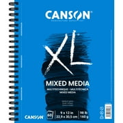 Canson XL Series Mixed Media Paper Pad, Wire Binding, (98lb/160g), 60 Sheet, 9" x 12"