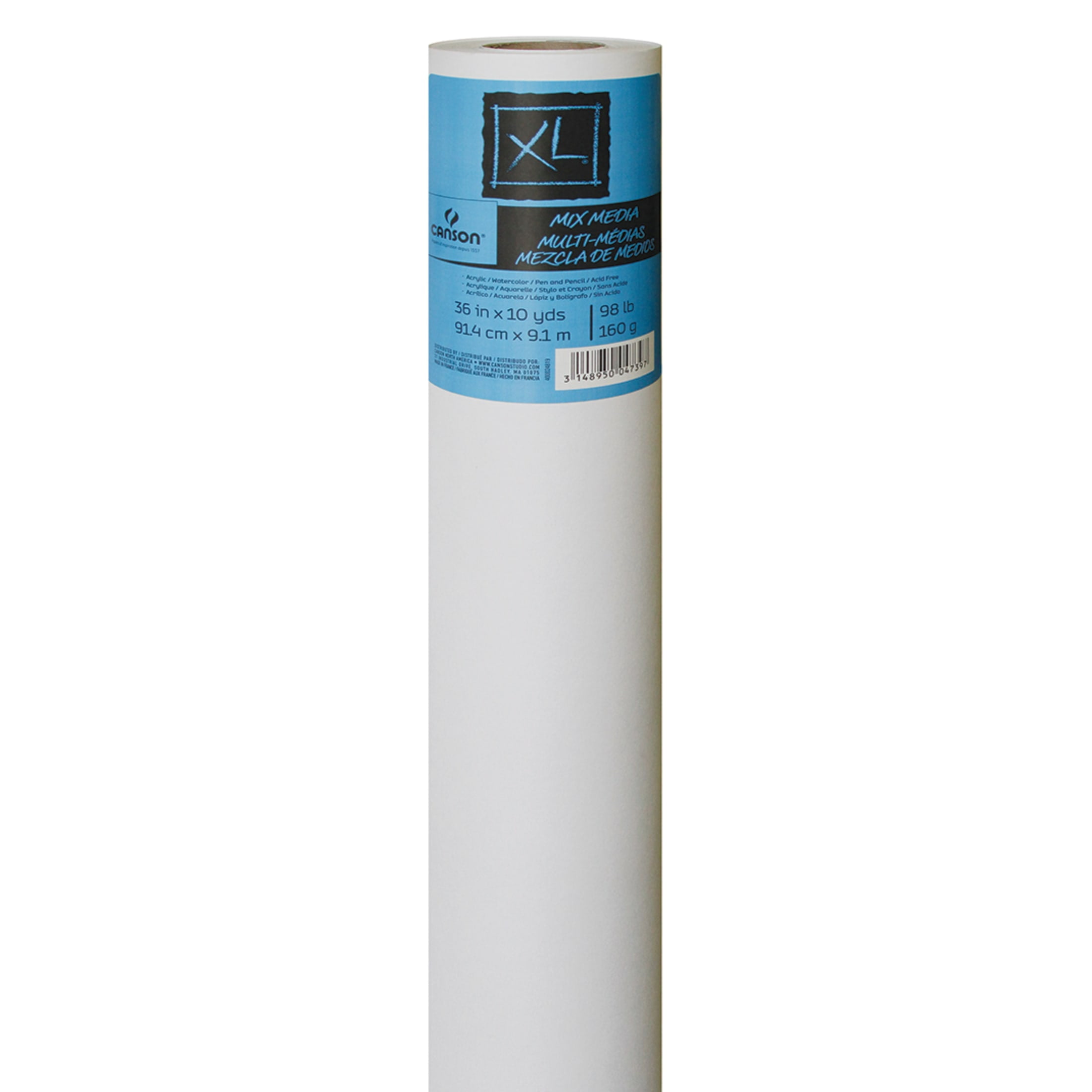 Canson XL Mix Media Roll, Fine Texture Paper, 36 in x 10 Yds.
