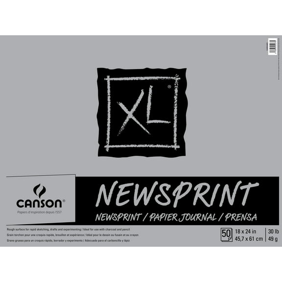 Canson XL Newsprint Paper Pad, 50 Sheets, 18 in x 24 in
