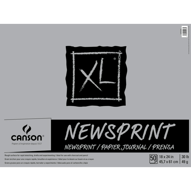 Newsprint Pad 18 x 24, Rough, 50 Sheets - Sam Flax Atlanta