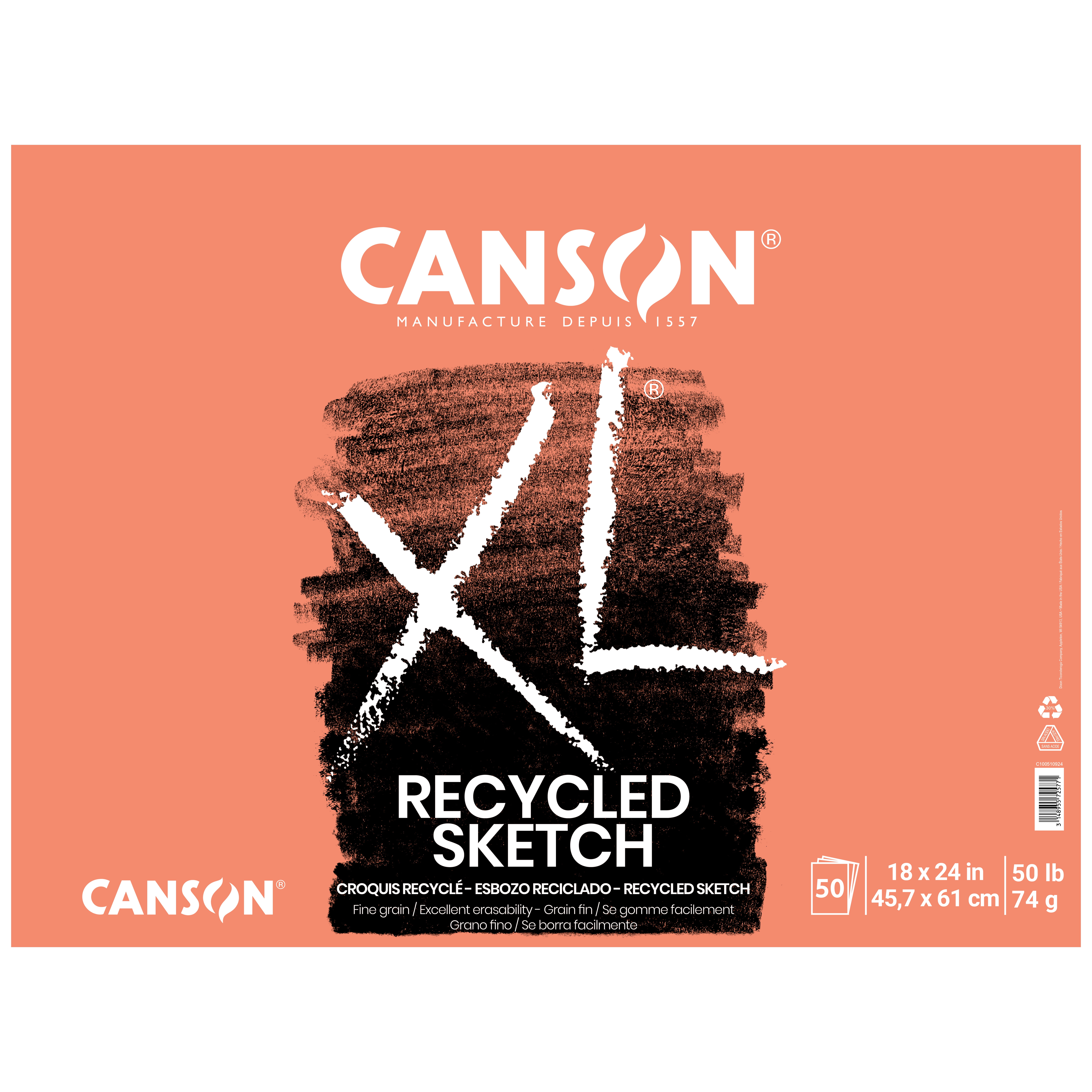 Canson XL Newsprint Pad 18 x 24 Inches - 50 Sheets