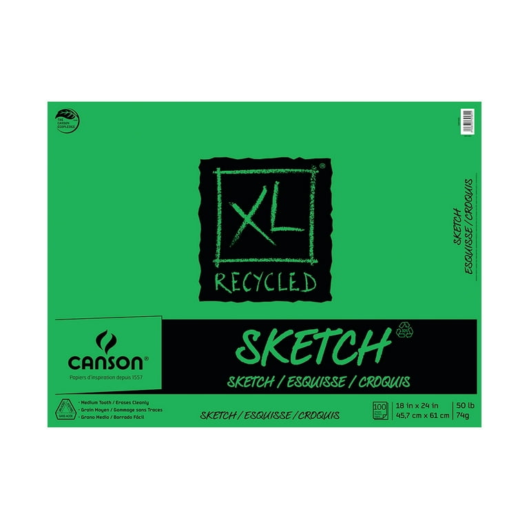 Canson XL Recycled Sketch Pad, 18 x 24, 100 Sheets 