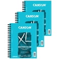 thumbnail image 1 of Canson XL Series Watercolor Pad, Heavyweight White Paper, Side Wire Binding, 30 Sheet, 7x10 inch, Pack of 3, 1 of 6