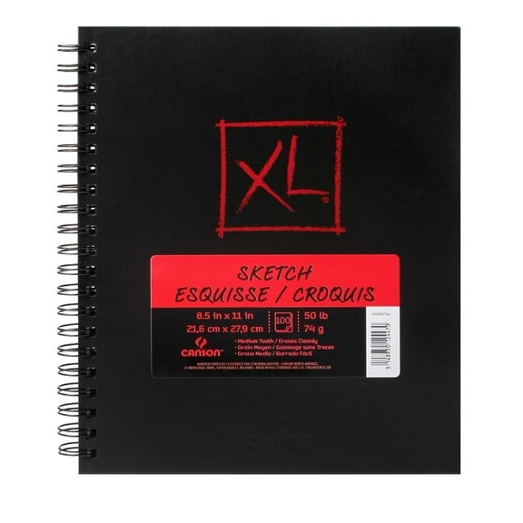 Canson XL Sketch Book, 100 Sheets, 8.5" x 11"