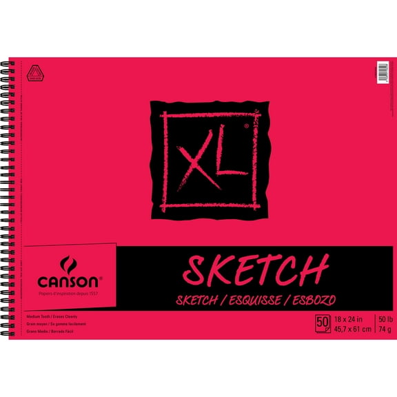 Canson XL Sketch Pad, 18 in x 24 in, 50 Sheet/Pad