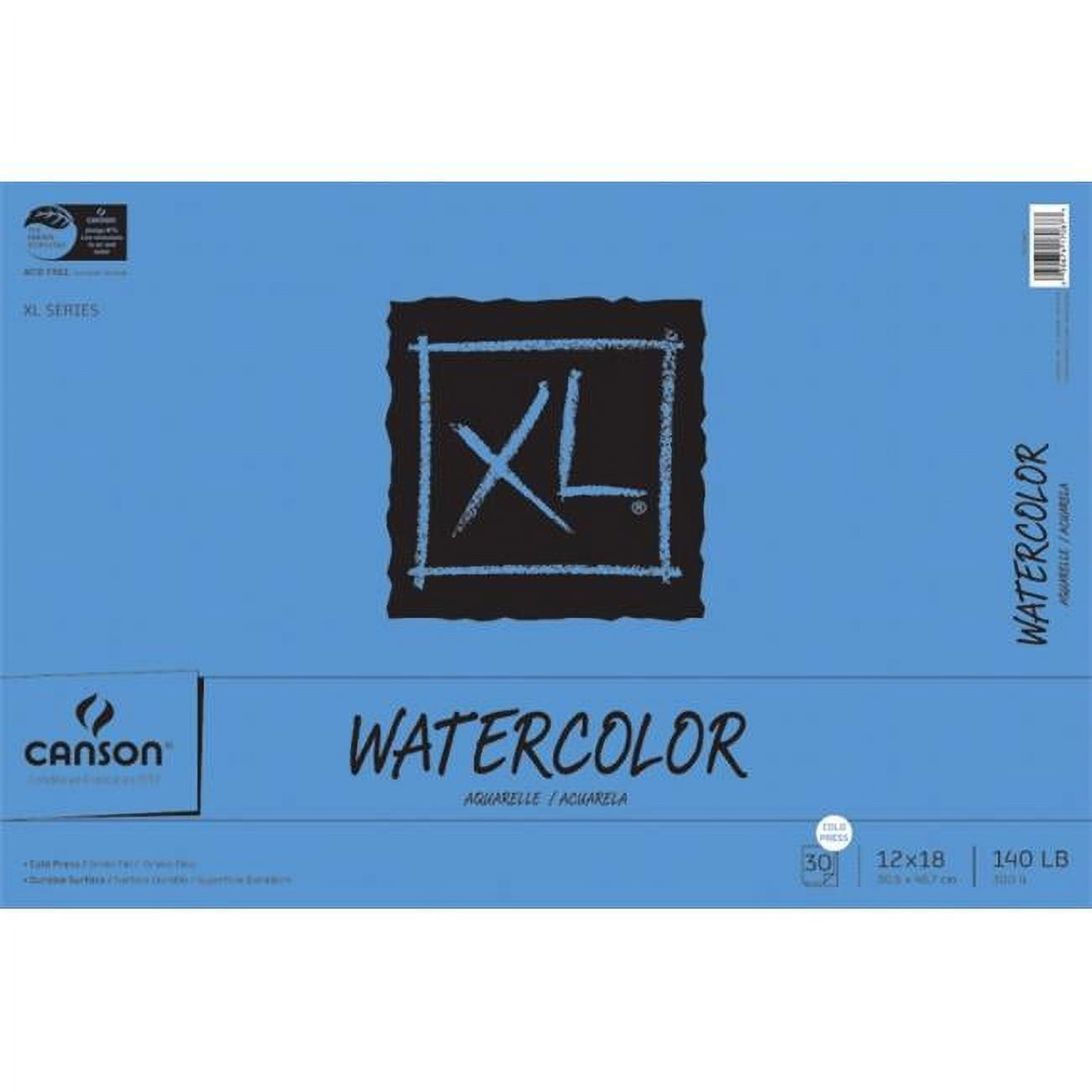 Canson XL Watercolor Sketch Pad, 9 X 12 Painting Paper Fold over