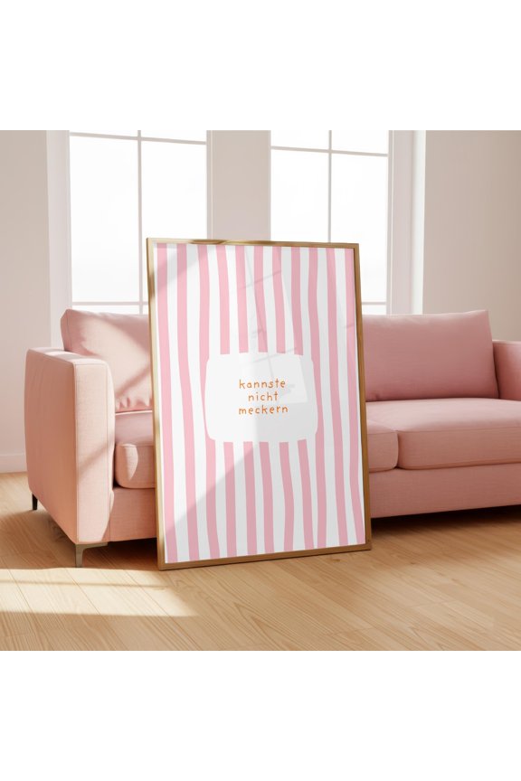 Cant Complain Wall Art Print, Striped Aperol Spritz Summer Poster Unframed Paper Print