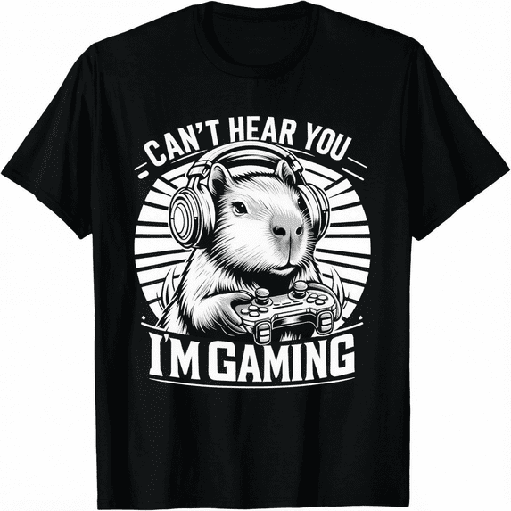 Cant Hear You Im Gaming Capybara Unisex T-Shirt