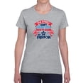 thumbnail image 1 of Cant Hear You Over My Freedom Shaped T-Shirt Women -Image by Shutterstock, Female Large, 1 of 4