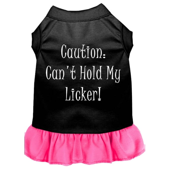Dog Dress, Pet Dog Cat Dress Screen Printed, "Can't Hold My Licker"