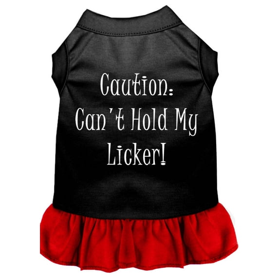 Dog Dress, Pet Dog Cat Dress Screen Printed, "Can't Hold My Licker"