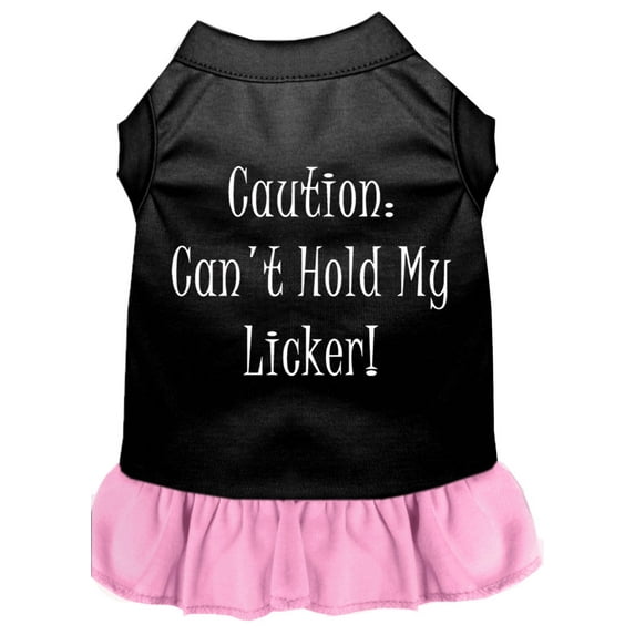 Dog Dress, Pet Dog Cat Dress Screen Printed, "Can't Hold My Licker"