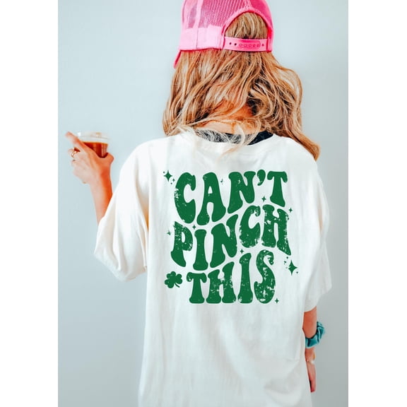 Cant Pinch This St Pattys Day Lucky Crewneck, Cute Teacher St Patricks Day Cut