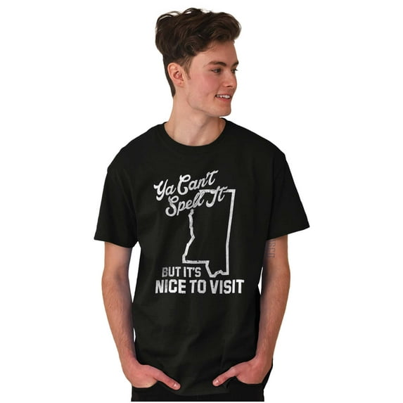 Cant Spell It Nice To Mississippi Men's Graphic T Shirt Tees Brisco Brands M