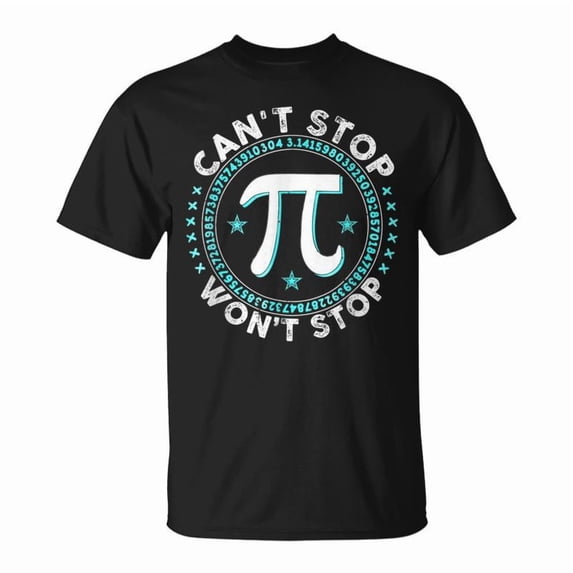 Cant Stop Pi Wont Stop Pi Day Retro Symbol Math TShirt - Walmart.com