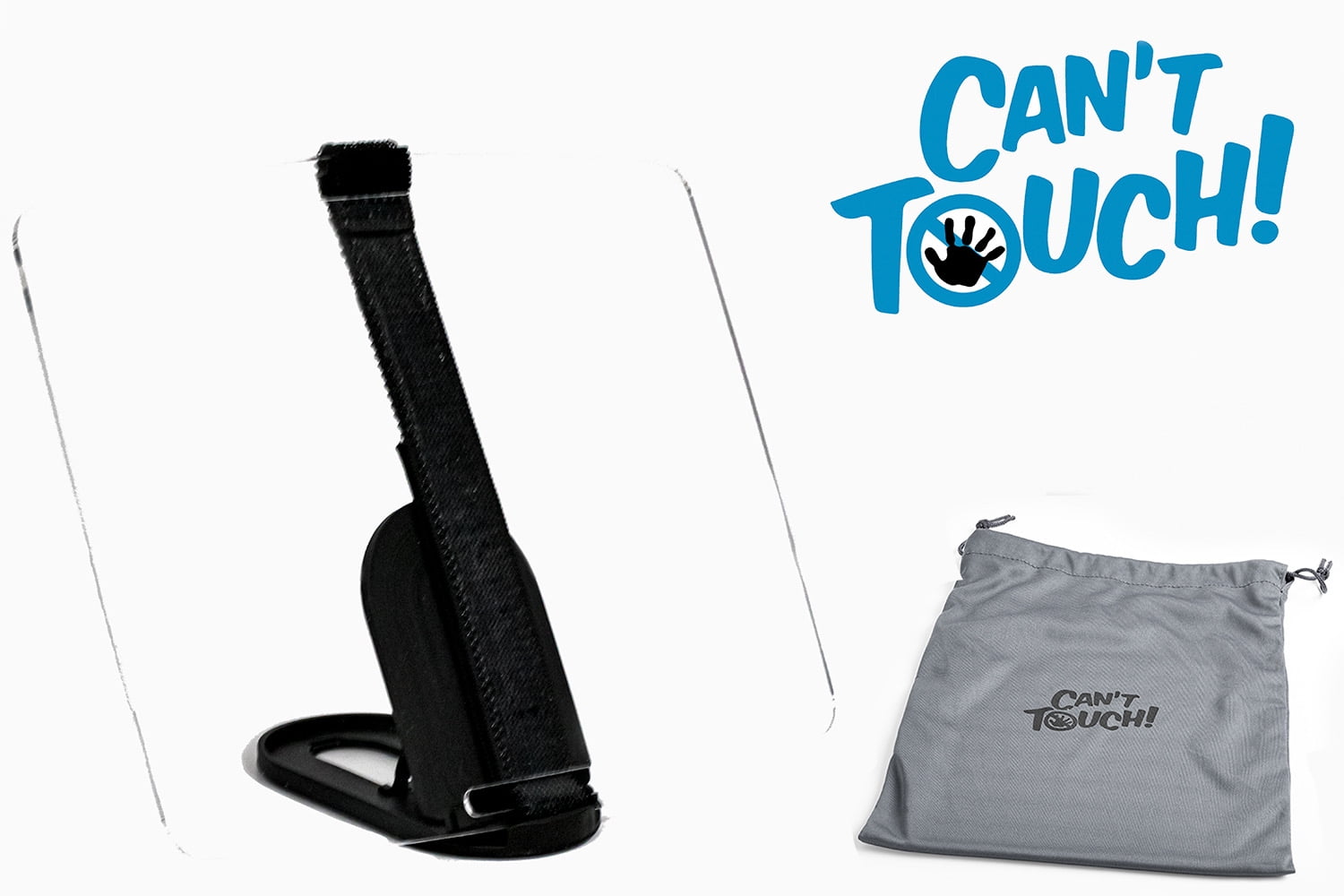 Cant Touch! Baby Anti-Touch Screen for Phone - Easily Strap This Clear Cover onto Your Phone or Device to Prevent Any Buttons from Being Pressed. Pouch and Stand Included