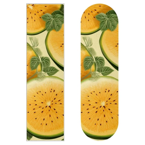 Cantaloupe Emery Surface Skateboard Stickers Pack of Two | PVC Backing | 8.8x32.6in/22.4x83 cm | Skateboard Accessories