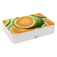 thumbnail image 1 of Cantaloupe PU Leather Jewelry Box with Removable Compartment - Portable Earring Organizer and Storage Box, 1 of 6