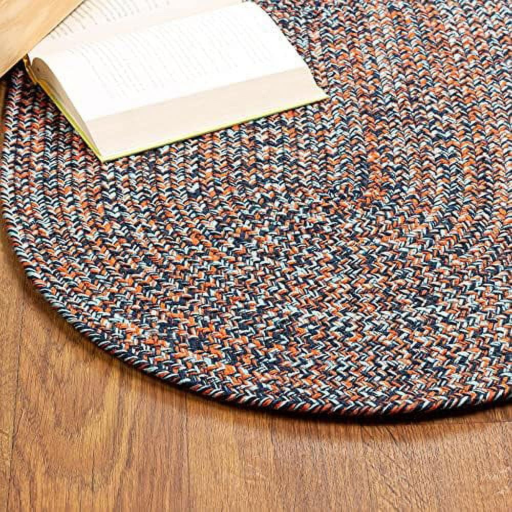 Cantebury Handmade Farmhouse Indoor/Outdoor Braided Rug Navy, Light ...