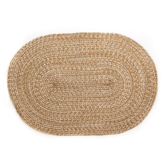 Cantebury Rustic Brown Multicolor 8' x 10' Braided Oval Area Rug