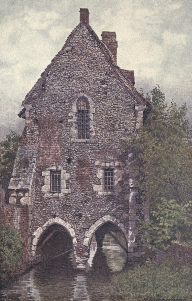 Canterbury 1907 Greyfriars House Canvas Art - William B Gardner (24 x 36)