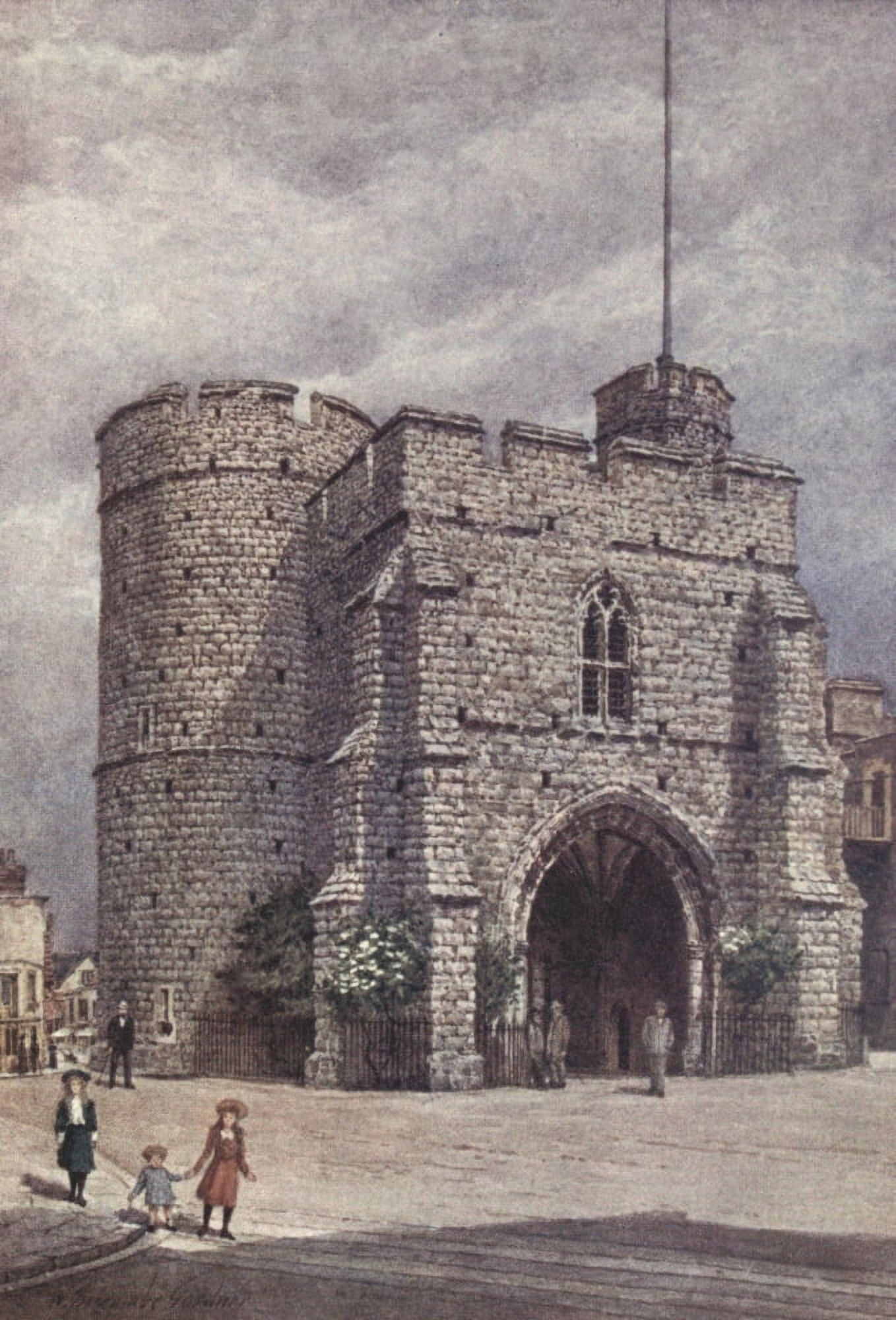 Canterbury 1907 Westgate Canvas Art - William B Gardner (18 x 24)