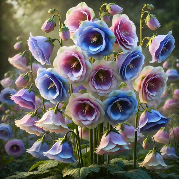 Canterbury Bell Mix Seeds Cup and MVR1Saucer - Campanula Medium | Biennial | Vibrant Bell-Shaped Blooms for Garden Borders & Cut Flowers