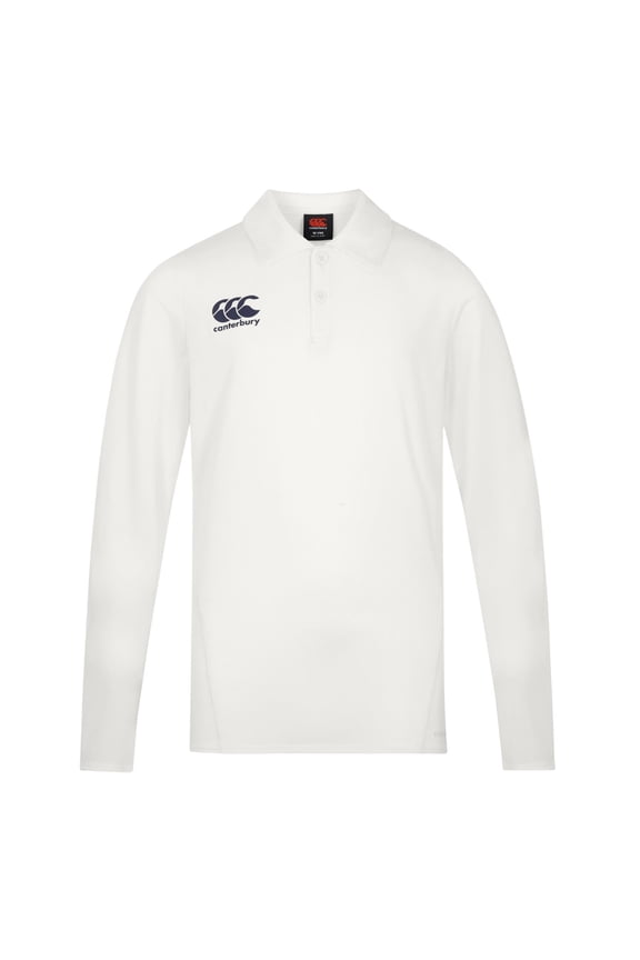 Boys/Girls Set-in Regular Long-Sleeved Cricket Polo Shirt