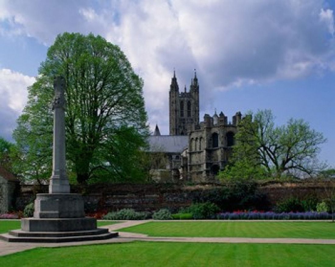 Canterbury Cathedral Kent England Canvas Art - Paul Thompson DanitaDelimont (36 x 29)
