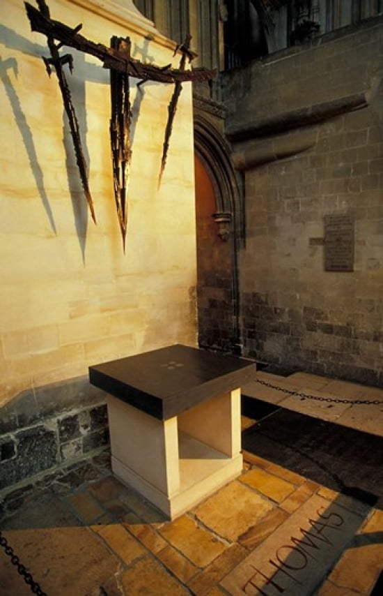 Canterbury Cathedral Thomas A Becket Shrine England Canvas Art - Nik Wheeler DanitaDelimont (23 x 35)