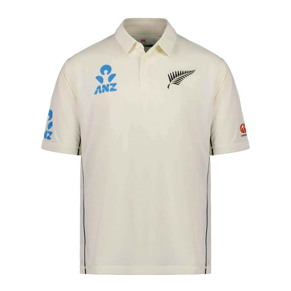 Canterbury Mens New Zealand Black Caps Cricket Polo Shirt