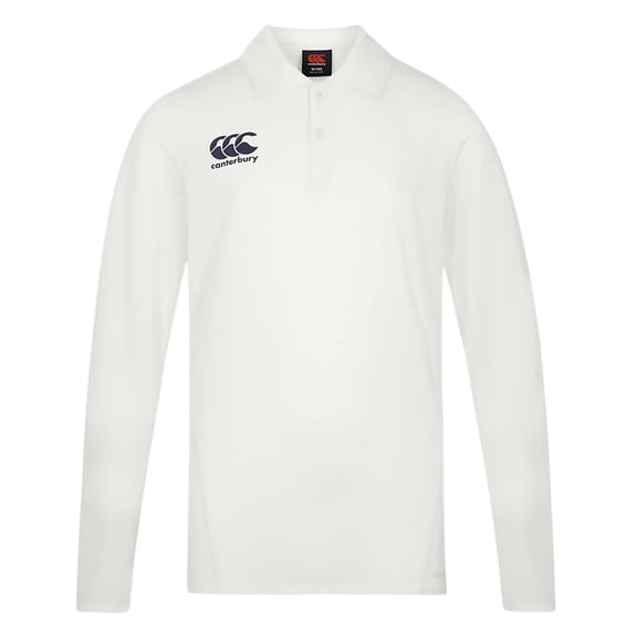 Canterbury Mens Regular Long-Sleeved Cricket Polo Shirt