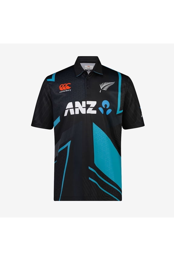 Mens T20 New Zealand Black Caps Polo Shirt
