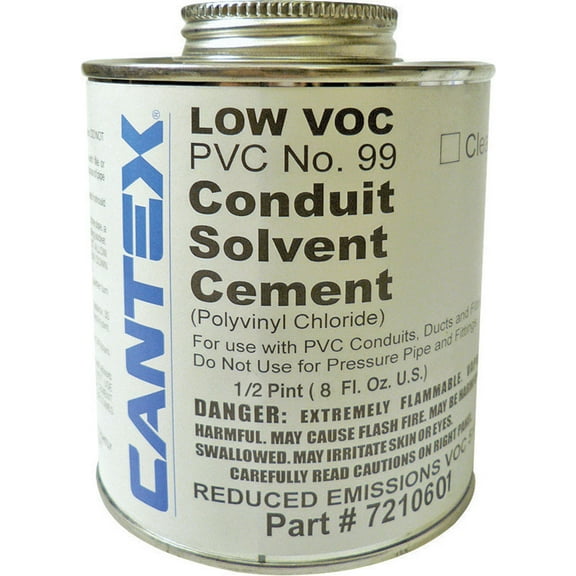Cantex 2.7 in. Dia. x 1 in. L PVC Electrical Conduit Cement For Rigid - Total Qty: 1