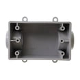 thumbnail image 1 of Cantex 5133464 PVC Electrical Box, 1-Gang, 2-Inlet, FSC, 3/4-Inch Hub, 2-3/8-Inch, 1 of 3
