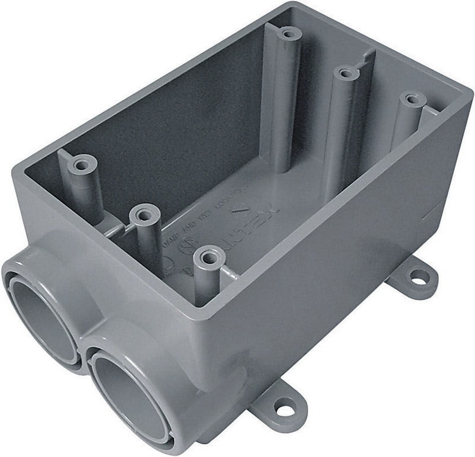 Cantex Weatherproof Box,2Inlet,1/2 in Hub,PVC 5133540 - Walmart.com