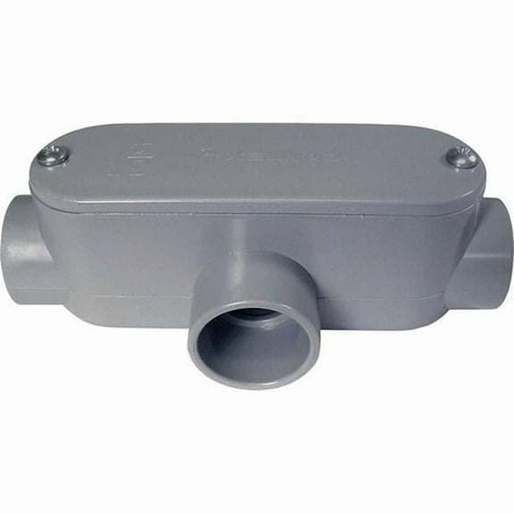 Cantex 5133563U 0.5 Inch Type T PVC Conduit Body - Gray