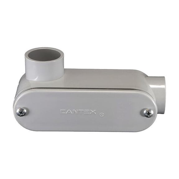 Cantex Conduit Outlet Body,PVC,LL 5133660