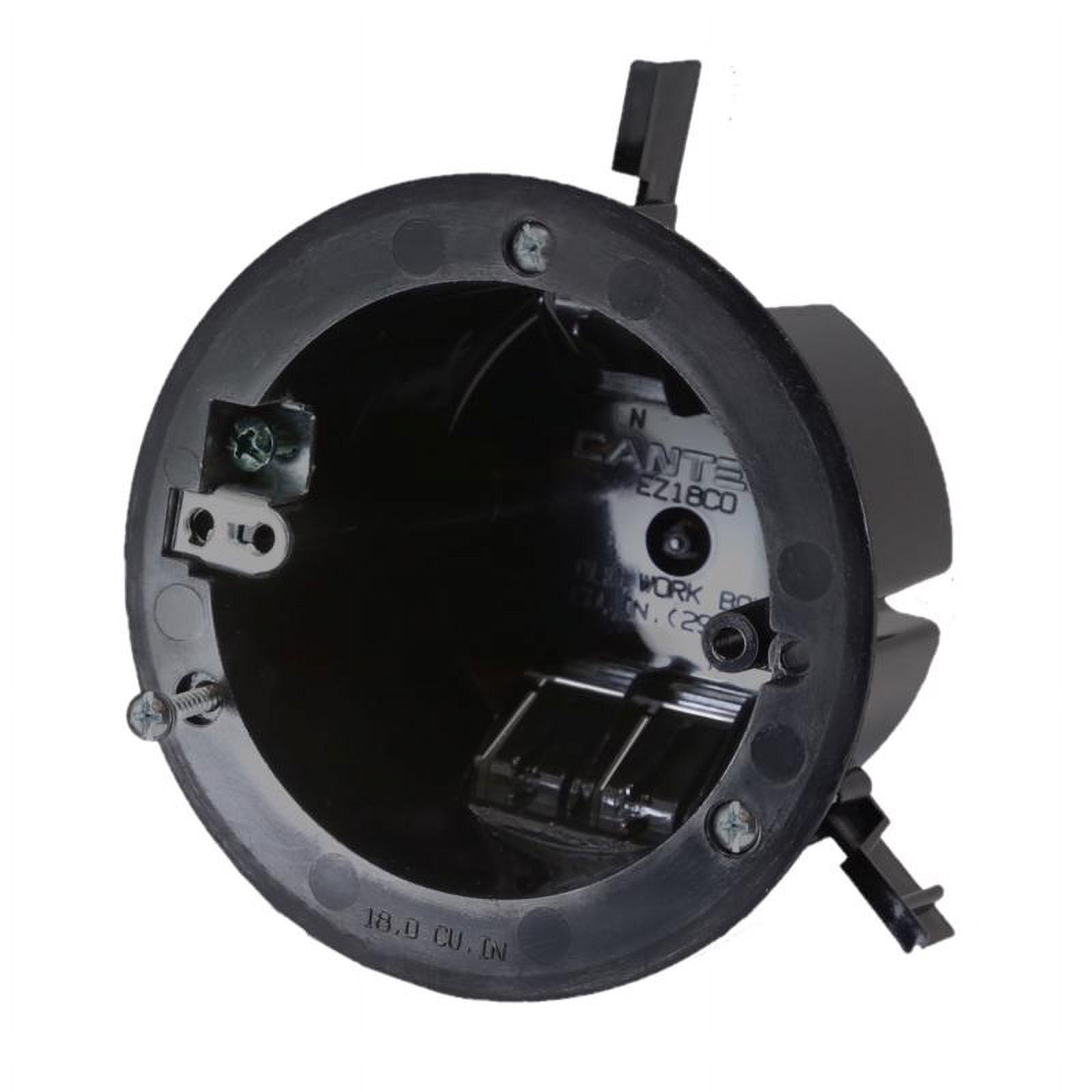 Cantex EZ Box Old Work 18 cu in Round Polycarbonate Ceiling Box Black ...