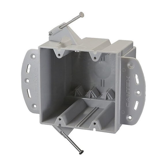 Cantex Electrical Box,2 Gang,48 cu. in.,PVC EZ48DNR